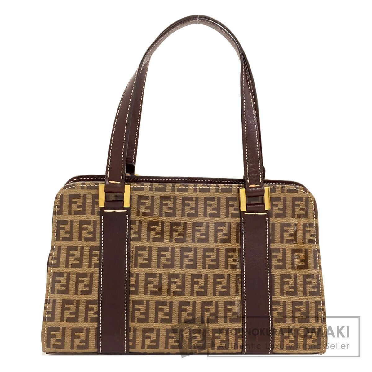 FENDI フェンディ ズッキーノ柄 ハンドバッグ エナメル レディース [中古]