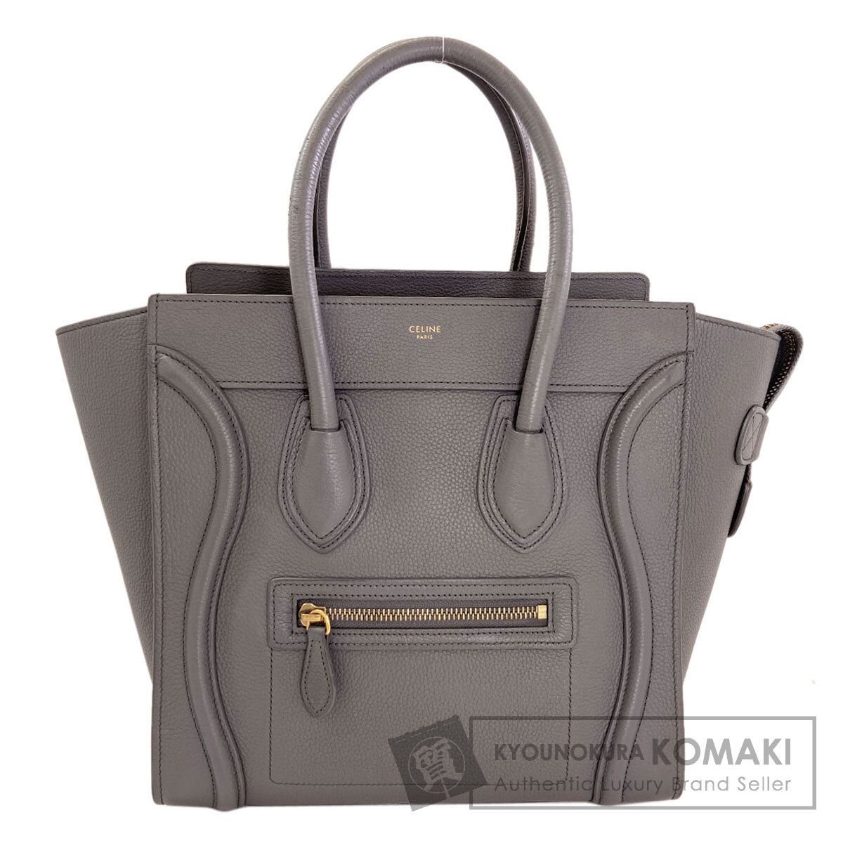 CELINE セリーヌ ラゲージ マイクロ トートバッグ カーフ レディース [中古]