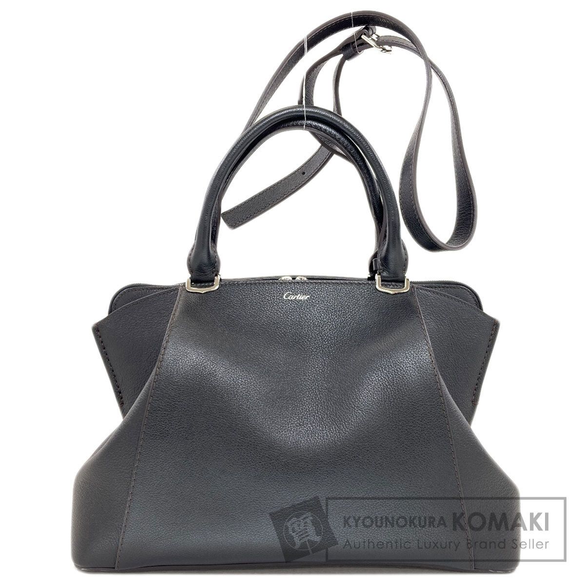 CARTIER カルティエ Cドゥ カルティエ 2WAY トートバッグ カーフ レディース [中古]