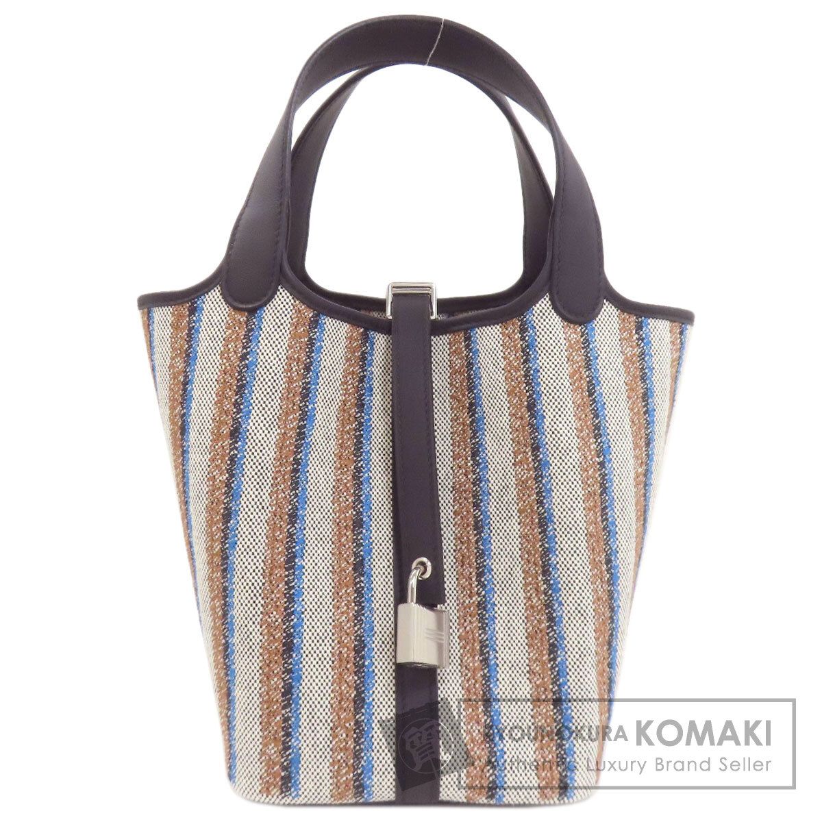 HERMES エルメス ピコタンロックPM クーベルチュール シルバー金具 ハンドバッグ トワルアッシュ スイフト レディース [中古]