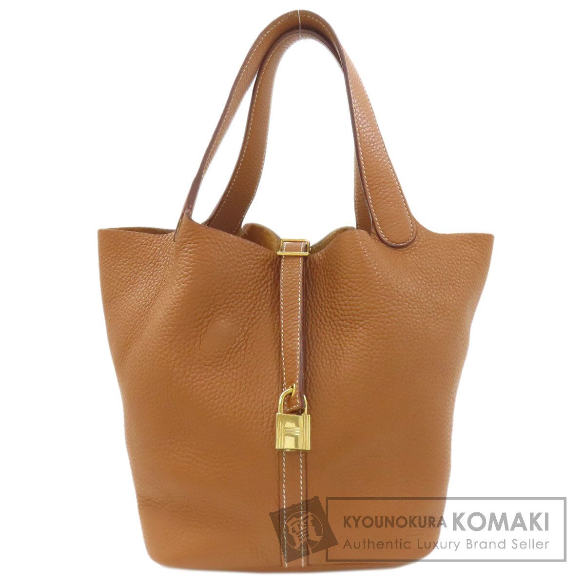 HERMES エルメス ピコタンロックMM ゴールド ゴールド金具 ハンドバッグ トリヨンクレマンス レディース [中古]