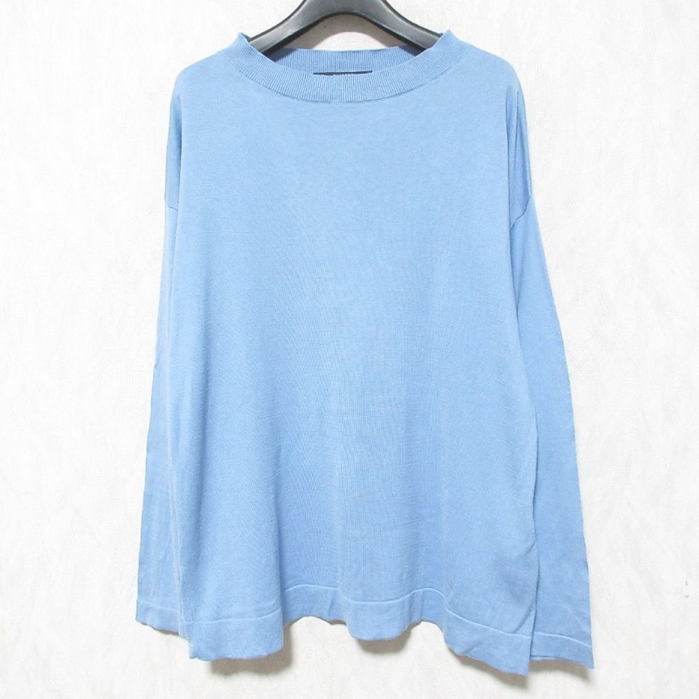 美品 26SS Weekend Max Mara ウィークエンド マックスマーラ シルクコットン ニットカットソー サイズS ブルー レディース 古着 中古 USED