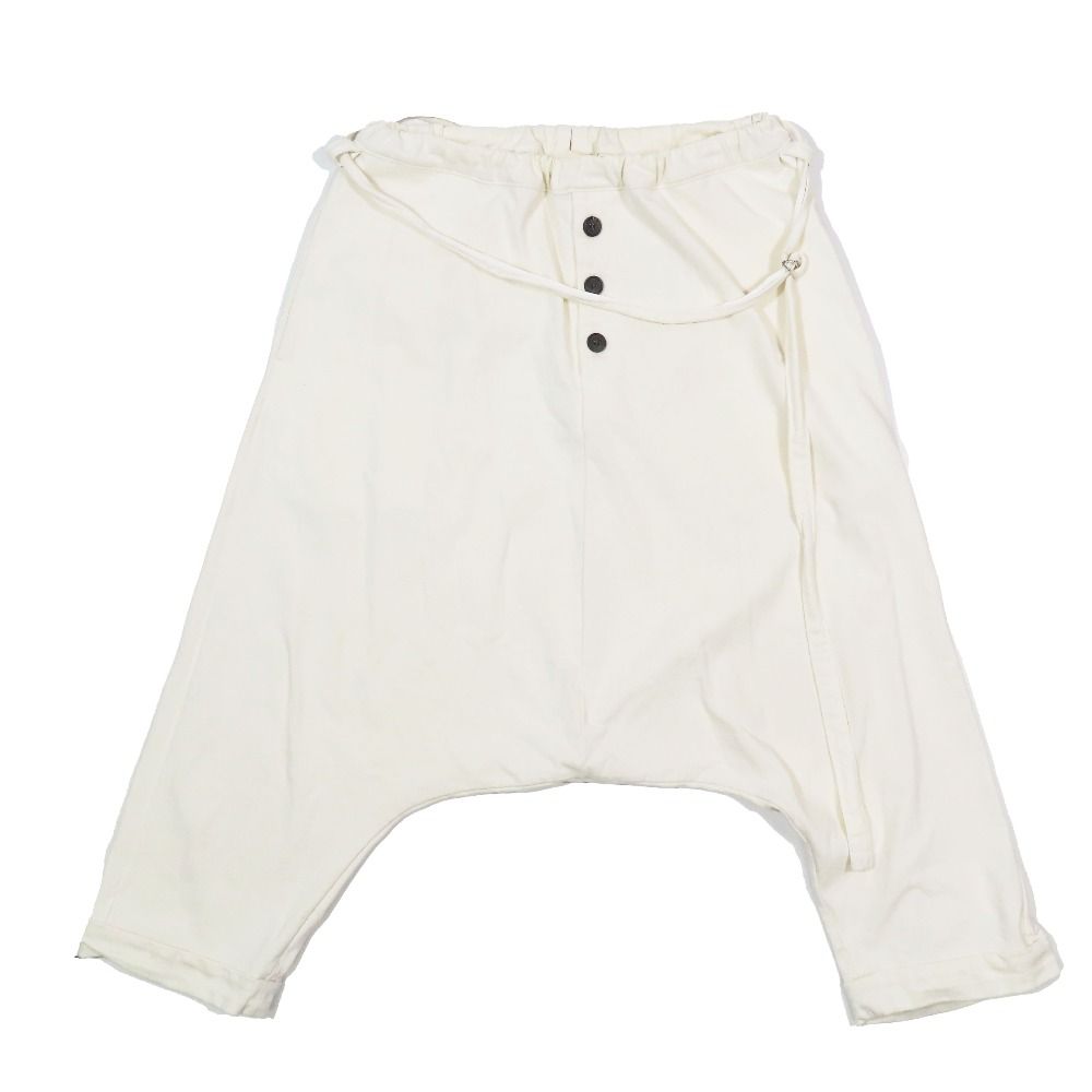 美品 Y's ワイズ 05aw ヨウジヤマモト 変形 サルエルパンツ ワイド イージーパンツ ボトムス 2 オフホワイト レディース 古着 中古 USED