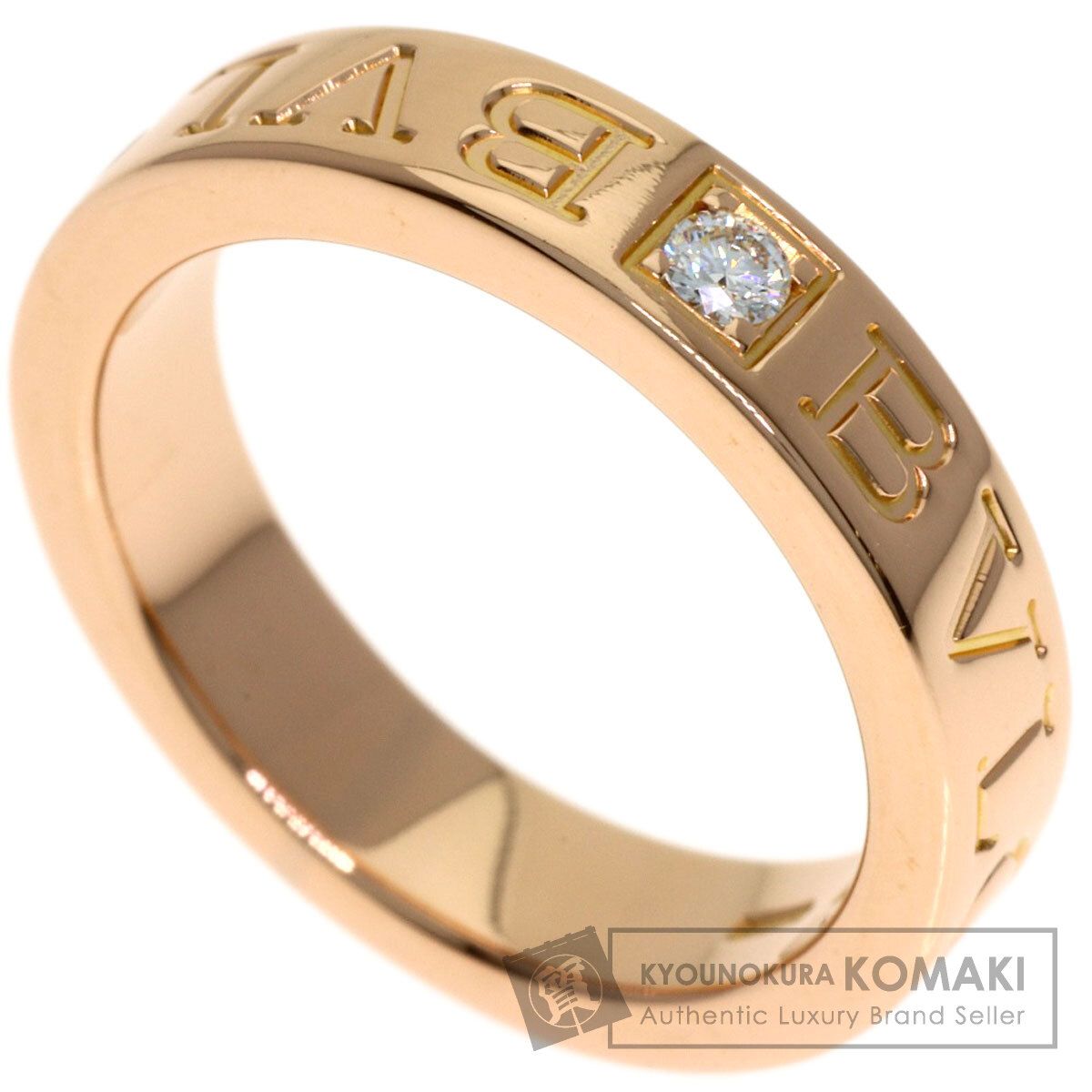BVLGARI ブルガリ ダブル ロゴ ダイヤモンド リング・指輪 K18PG レディース [中古]