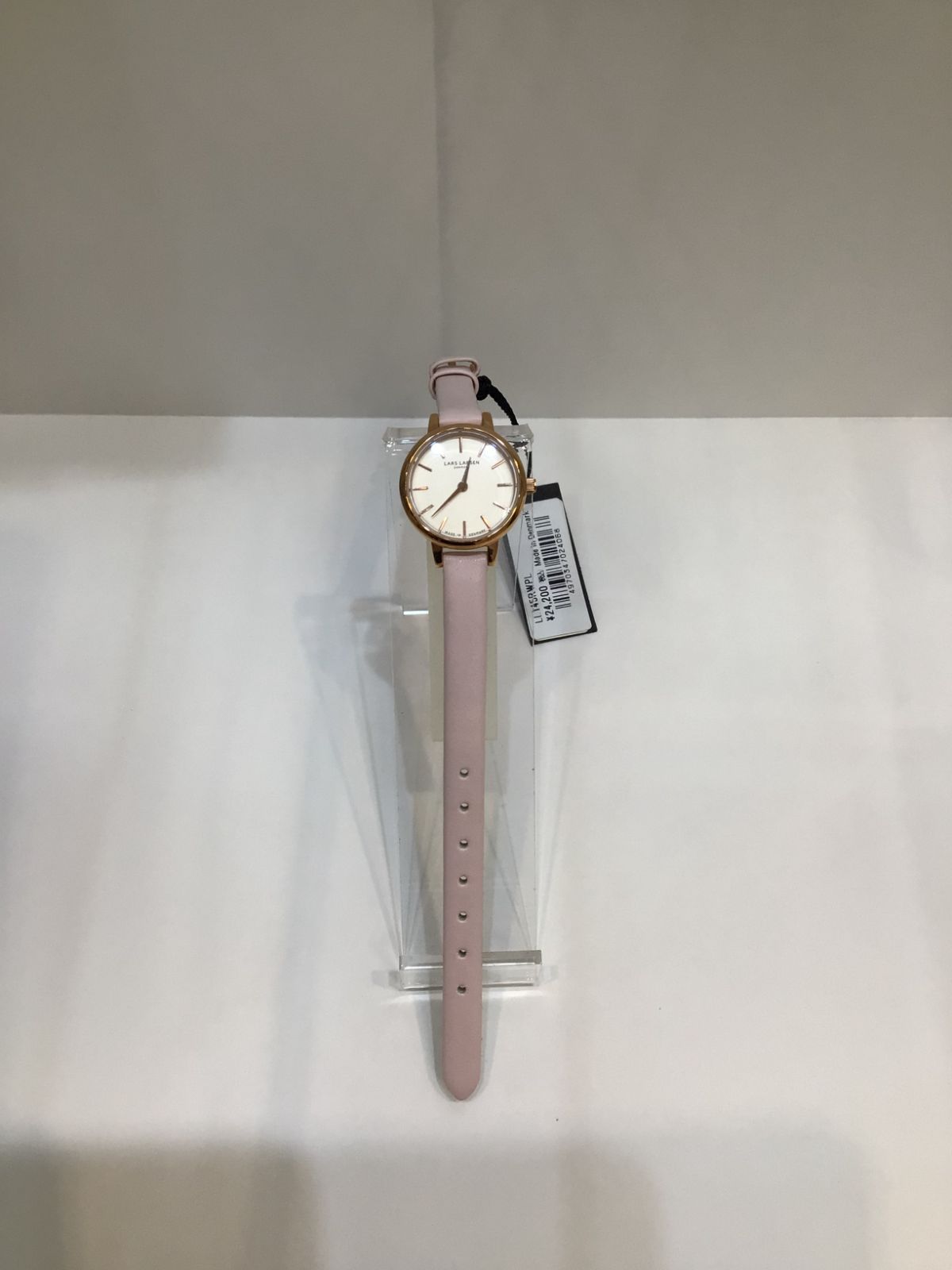 【アウトレット特価】LLARSEN エルラーセン 145RWPL ラウンドウォッチ レディース腕時計 23mm ローズゴールドケース／ホワイトダイヤル／ピンクレザーベルト