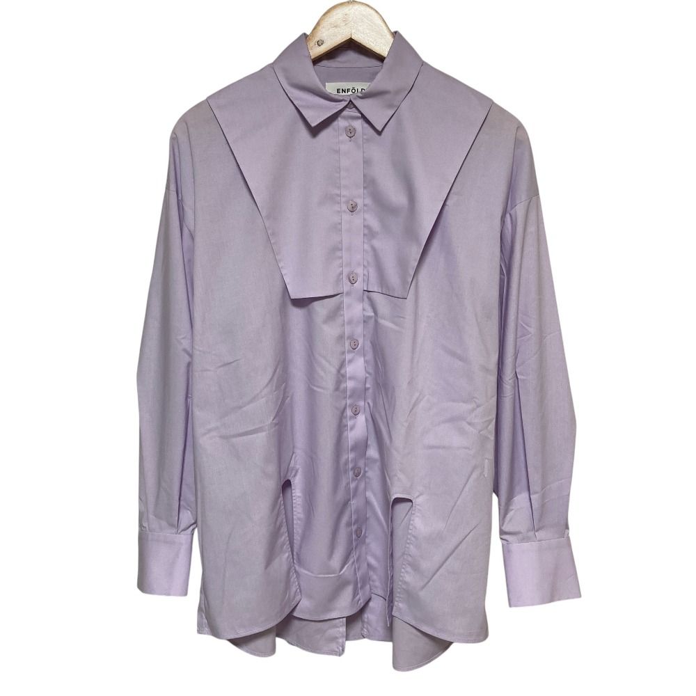 美品 25AW ENFOLD エンフォルド CHAIR SHIRT ブラウス 300IA730-1771 サイズ38 ライトピンク レディース 古着 中古 USED
