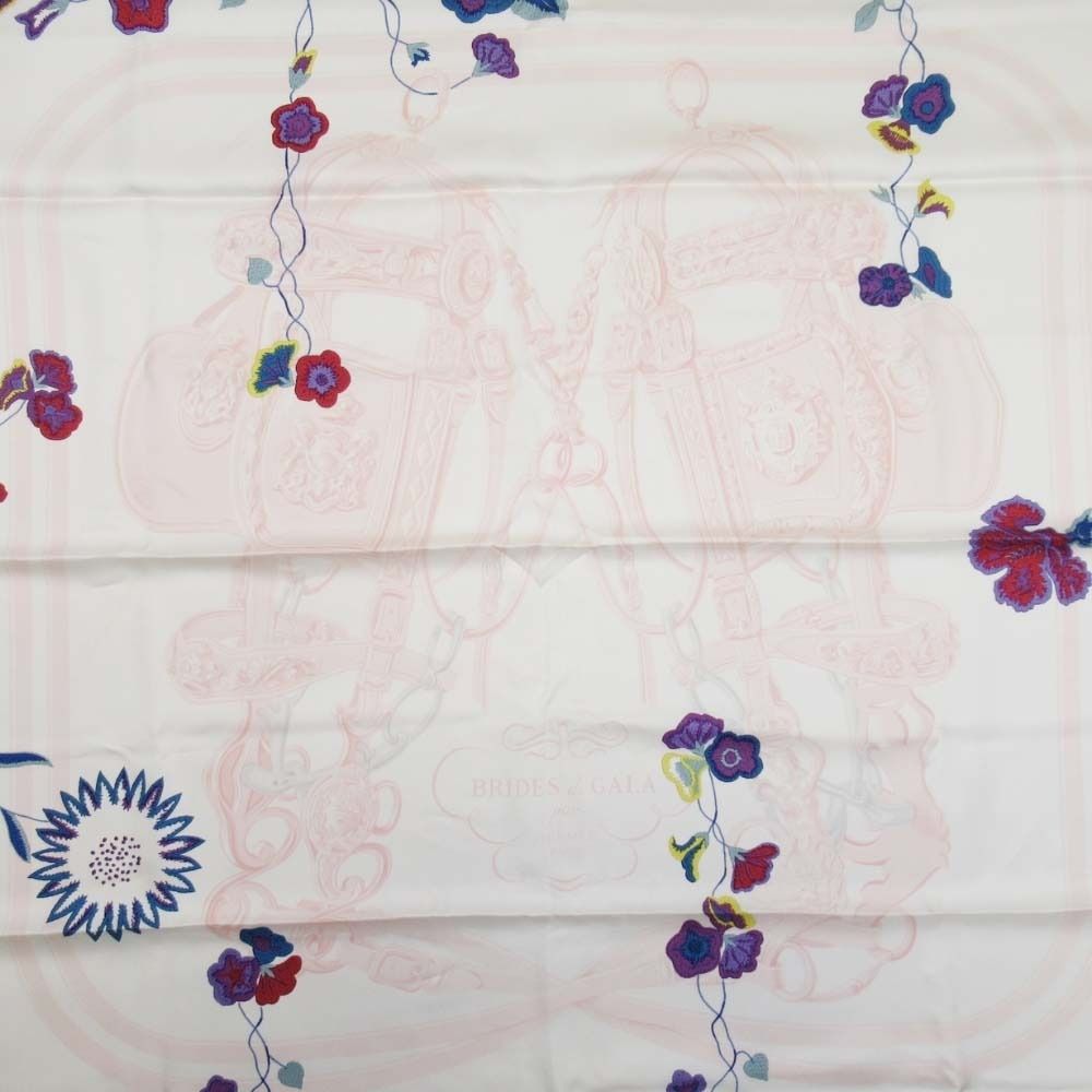 新品同様 HERMES エルメス BRIDES de GALA en Fleurs 式典用馬勒 カレ
