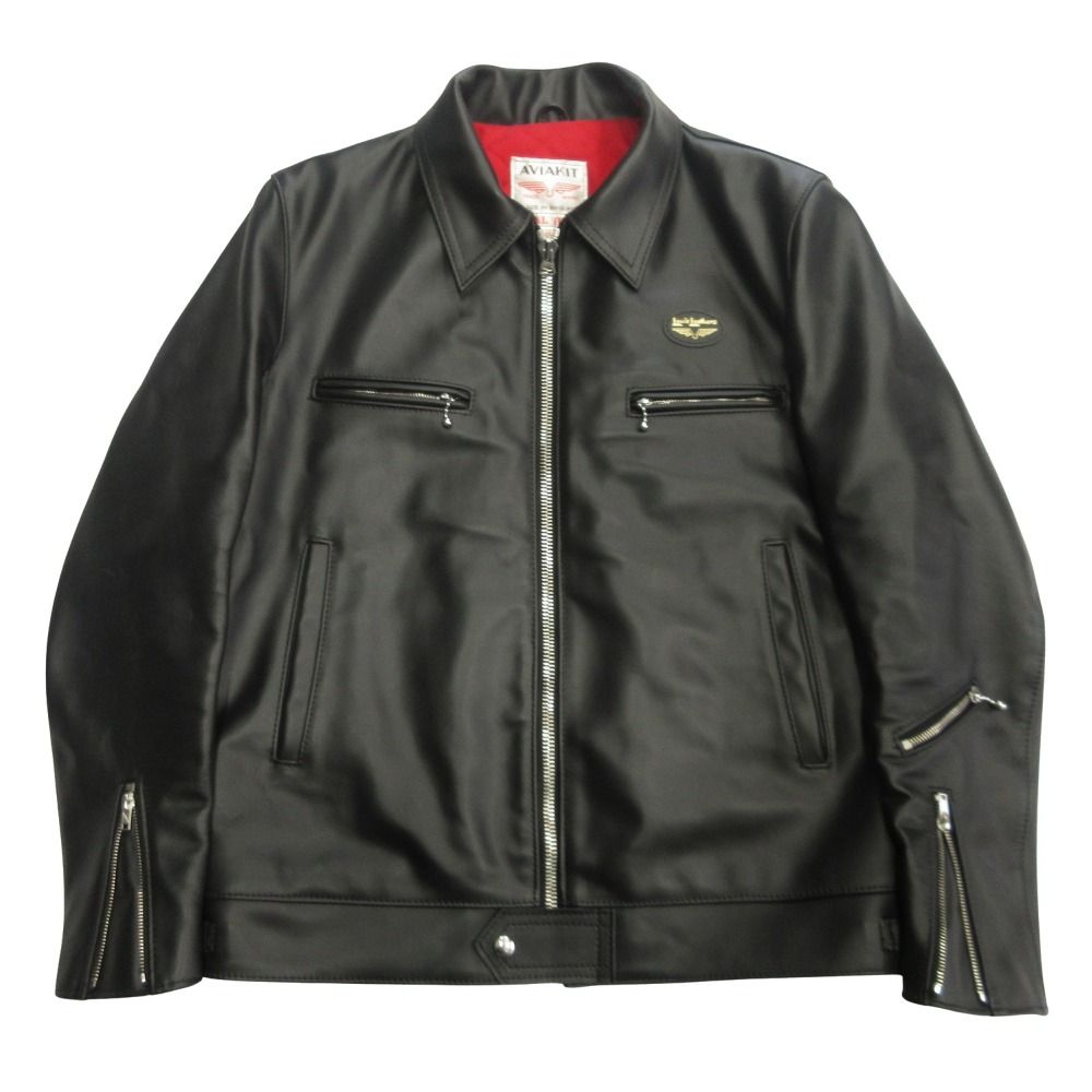 美品 Lewis Leathers ルイスレザー 551TH DOMINATOR TIGHT FIT ドミネーター シングル ライダース ジャケット ホースレザー 44 黒 メンズ 古着 中古 USED