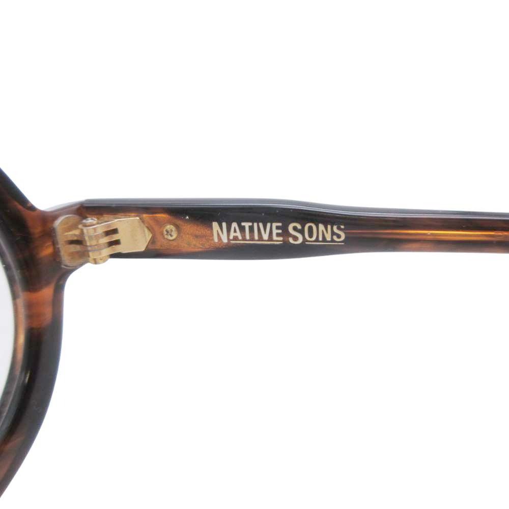 美品 NATIVE SONS ネイティブサンズ 度入り Dharma B. べっ甲柄 眼鏡 