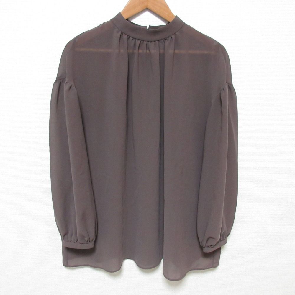 良品 Theory luxe セオリーリュクス JULIET シアーブラウス サイズ38 ブラウン レディース 古着 中古 USED