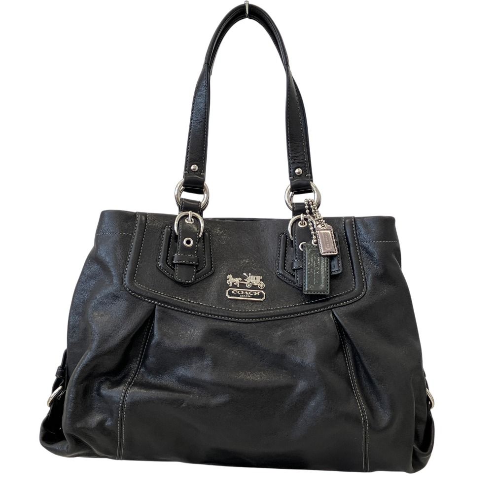 美品 COACH コーチ レザー 2way ショルダーバッグ ハンドバッグ 14574 ブラック レディース 古着 中古 USED