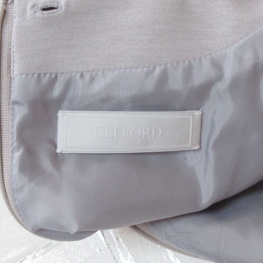 美品 CELFORD セルフォード ボウタイ 半袖 ひざ丈 コクーンワンピース