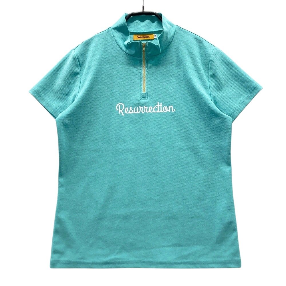 サイズ：M RESURRECTION レザレクション ハーフジップ 半袖Tシャツ グリーン系 [240101679067] ゴルフウェア レディース ストスト