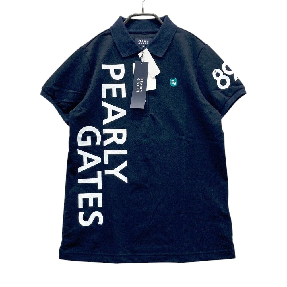 サイズ：2 PEARLY GATES パーリーゲイツ 半袖ポロシャツ ロゴ ネイビー系 [240101698818] ゴルフウェア レディース ストスト