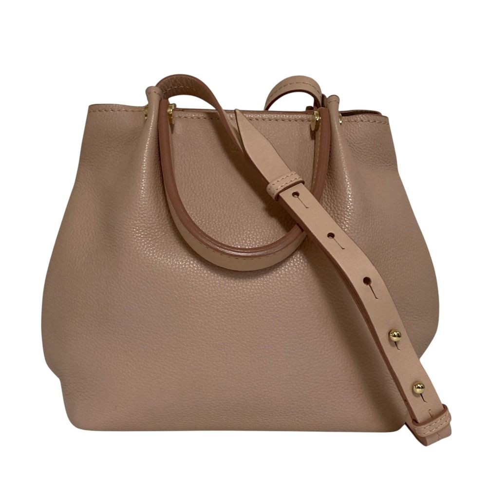 美品 Max Mara マックスマーラ アニータ レザー 2WAY ショルダーバッグ ピンク レディース 古着 中古 USED