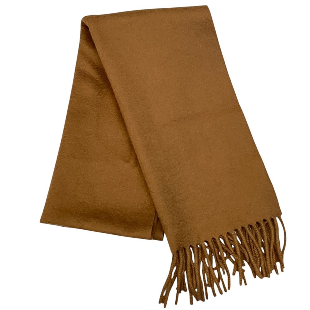 美品 Loro Piana ロロピアーナ フリンジ カシミヤ100% マフラー ストール ブラウン メンズ レディース 古着 中古 USED