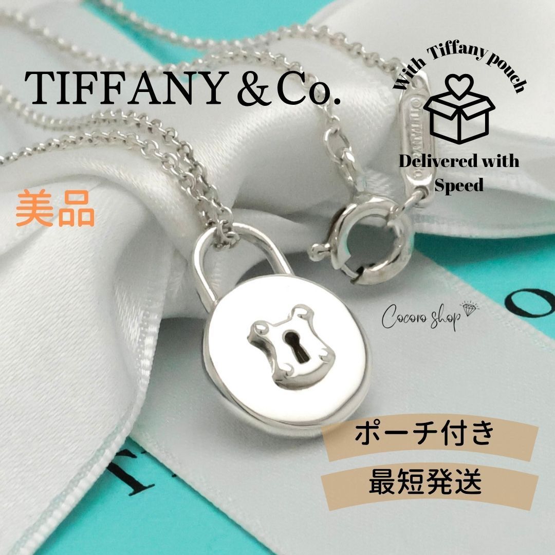 【美品】ティファニー TIFFANY&Co. ラウンド ロック キーホール ネックレス AG925