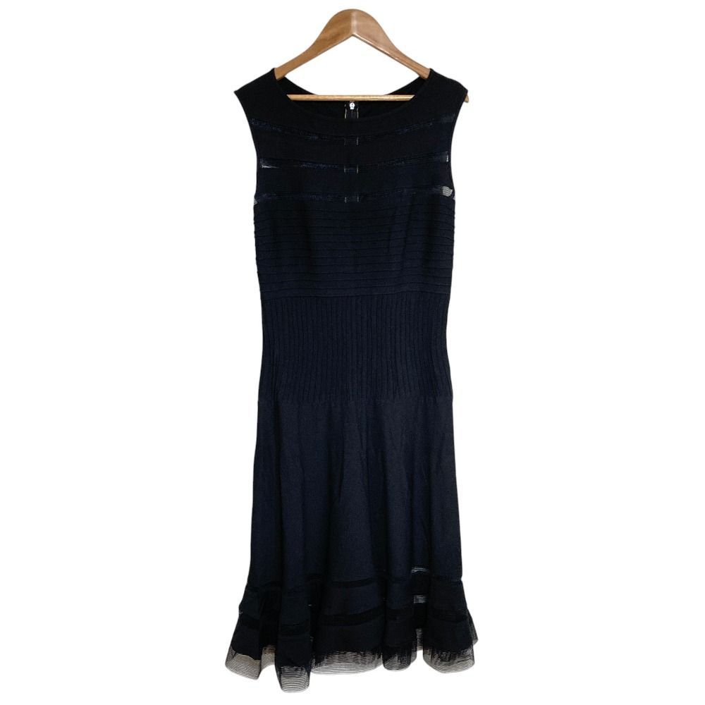 新品同様 TADASHI SHOJI タダシショージ ノースリーブ ワンピース ドレス サイズS ブラック レディース 古着 中古 USED