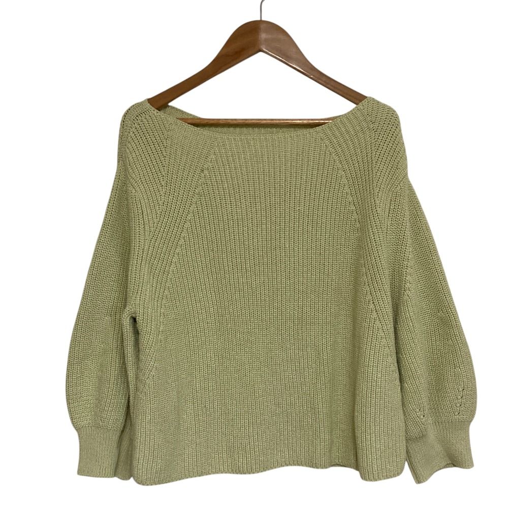 良品 FOXEY フォクシー Agnes Sweater ニット 42649 ライトグリーン レディース 古着 中古 USED