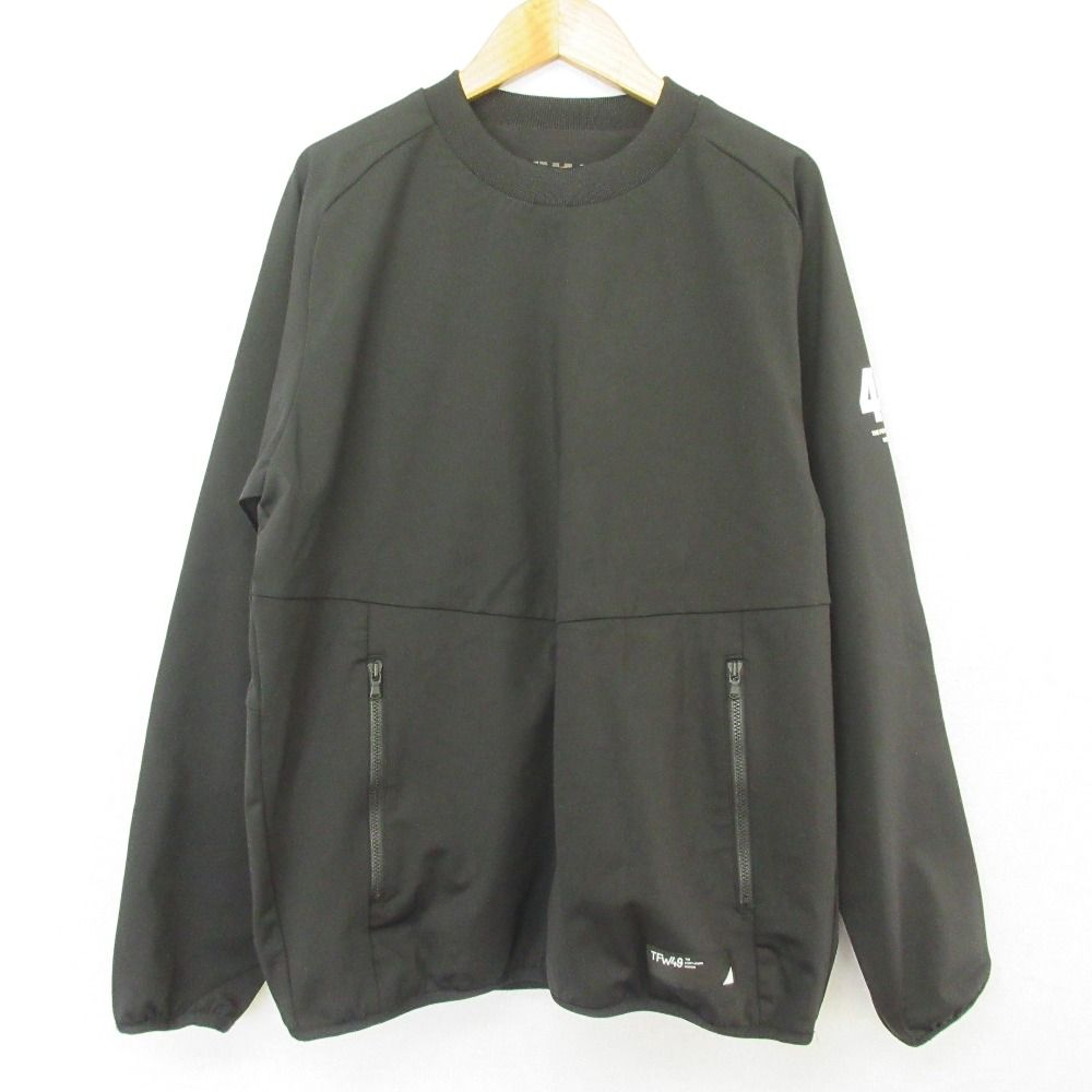美品 TFW49 ティーエフダブリューフォーティーナイン REVERSIBLE LT P/O リバーシブル Tシャツ ゴルフウェア T102120001 S ブラック メンズ 古着 中古 USED