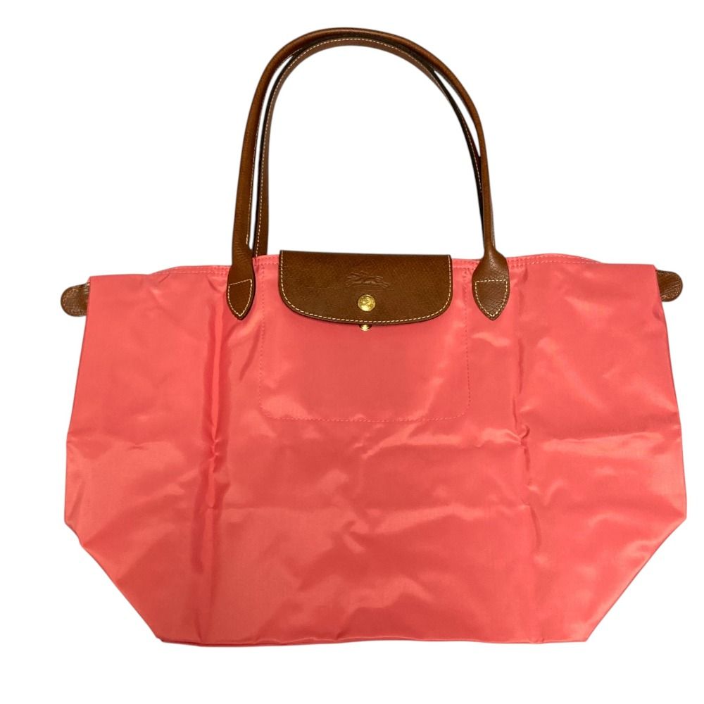 美品 LONGCHAMP ロンシャン ルプリアージュ ナイロン トートバッグ ピンク レディース 古着 中古 USED