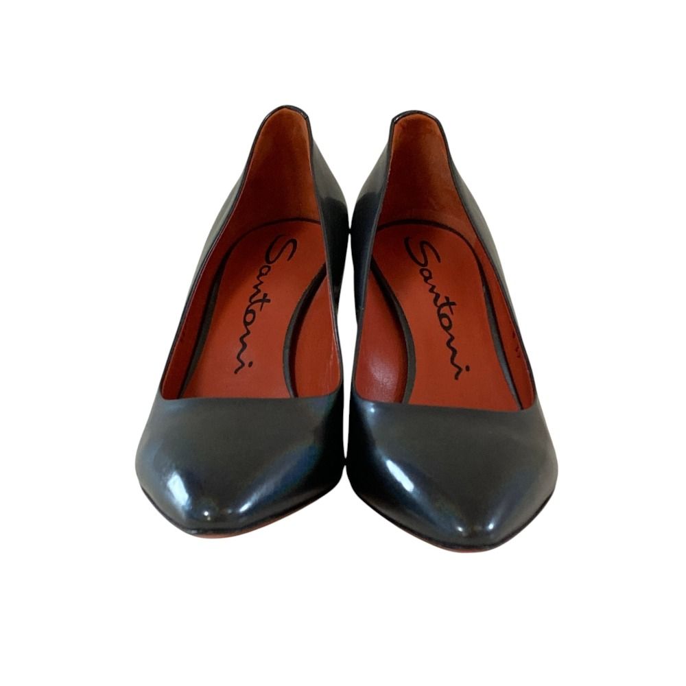 美品 Santoni サントーニ レザーパンプス サイズ37 23.5cm相当 グレー