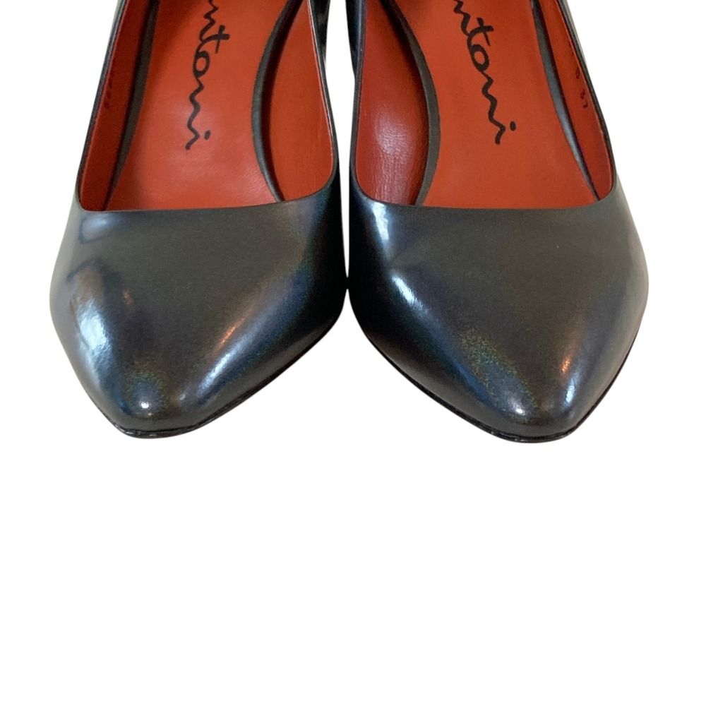 美品 Santoni サントーニ レザーパンプス サイズ37 23.5cm相当 グレー