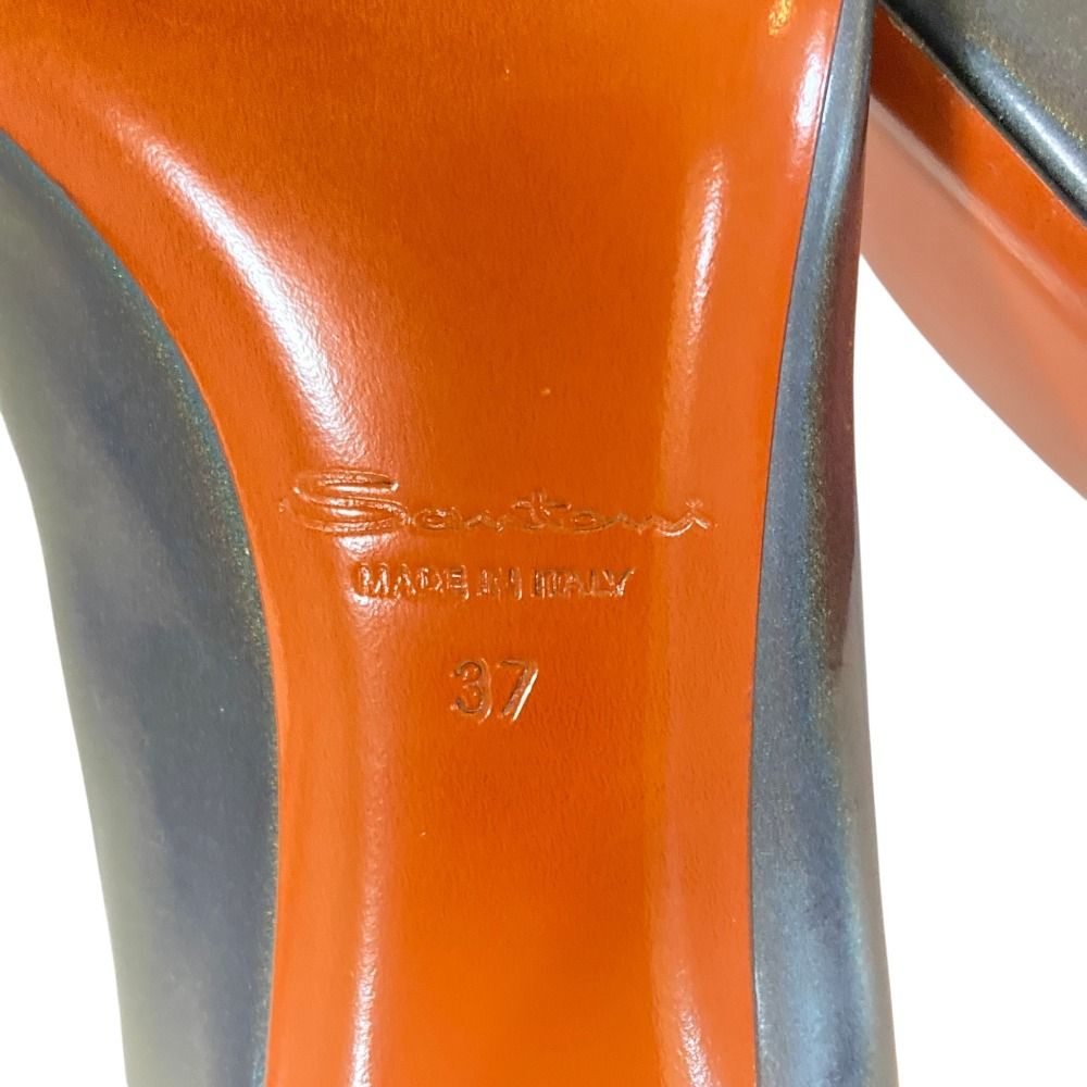 美品 Santoni サントーニ レザーパンプス サイズ37 23.5cm相当 グレー