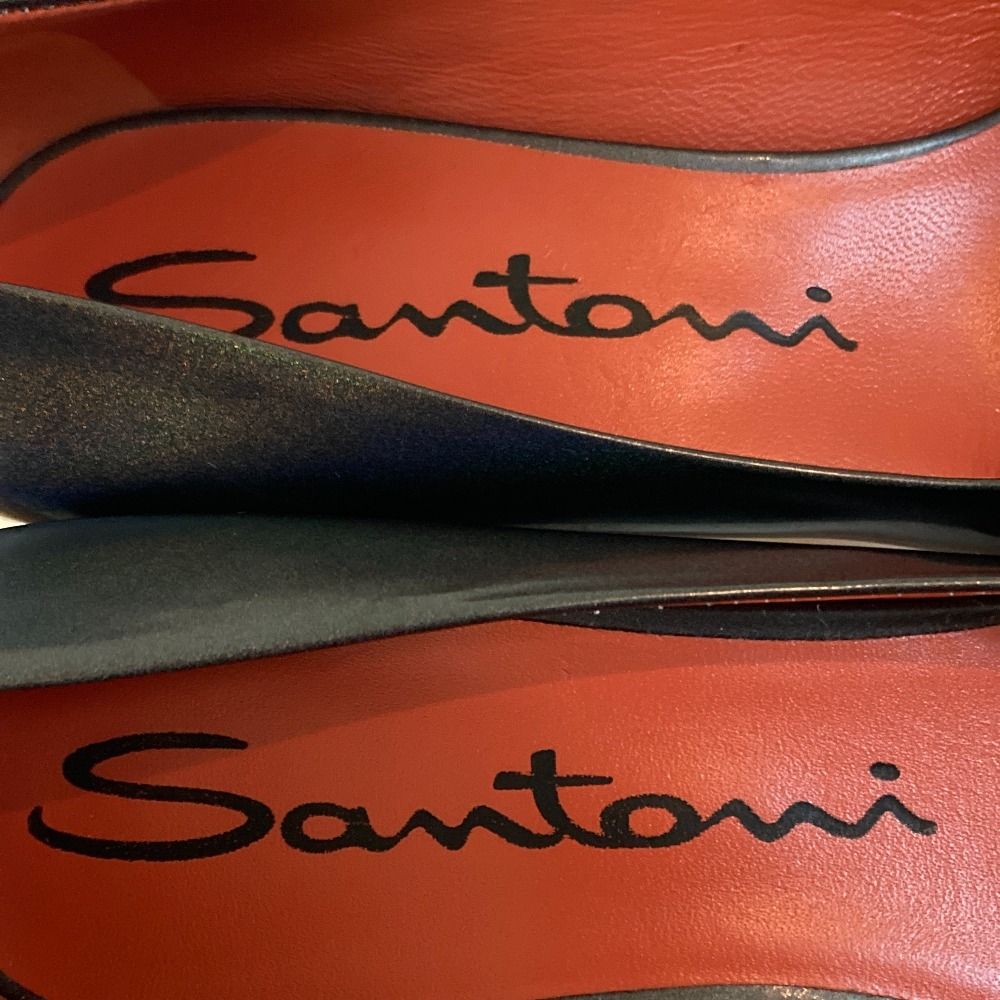 美品 Santoni サントーニ レザーパンプス サイズ37 23.5cm相当 グレー