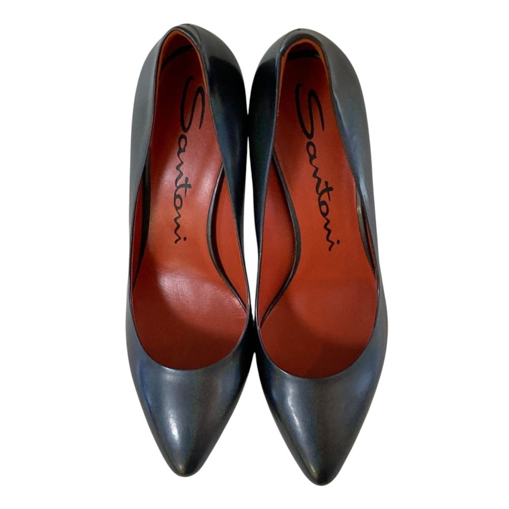 美品 Santoni サントーニ レザーパンプス サイズ37 23.5cm相当 グレー