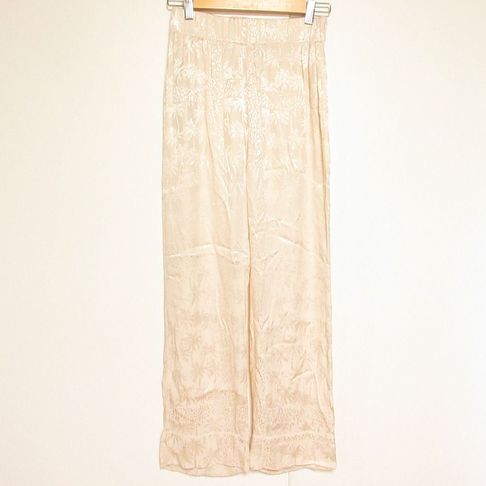 良品 23AW SENSISTUDIO センシスタジオ SLOUCHY PANTS ジャガード イージーパンツ XSサイズ アイボリー レディース 古着 中古 USED