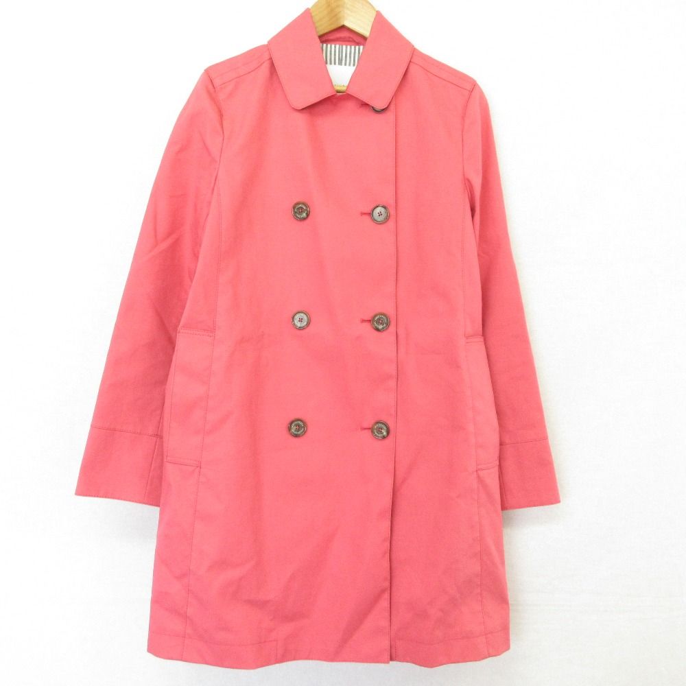 良品 MACKINTOSH PHILOSOPHY マッキントッシュフィロソフィー ゴム引きコート サイズ36 ピンク レディース 古着 中古 USED