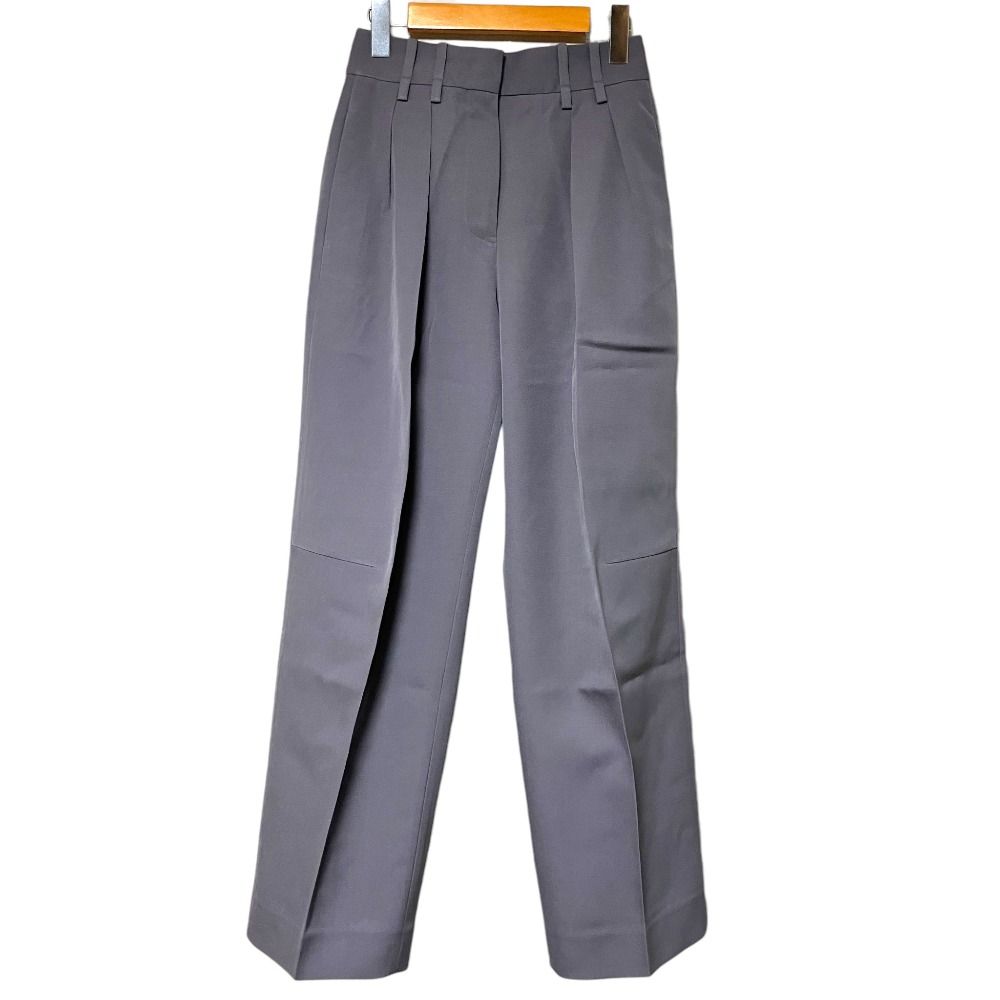 美品 26SS JIL SANDER ジルサンダー TROUSER 120 トラウザー スラックス パンツ J01KA0194 W30 155/80A グレー レディース 古着 中古 USED