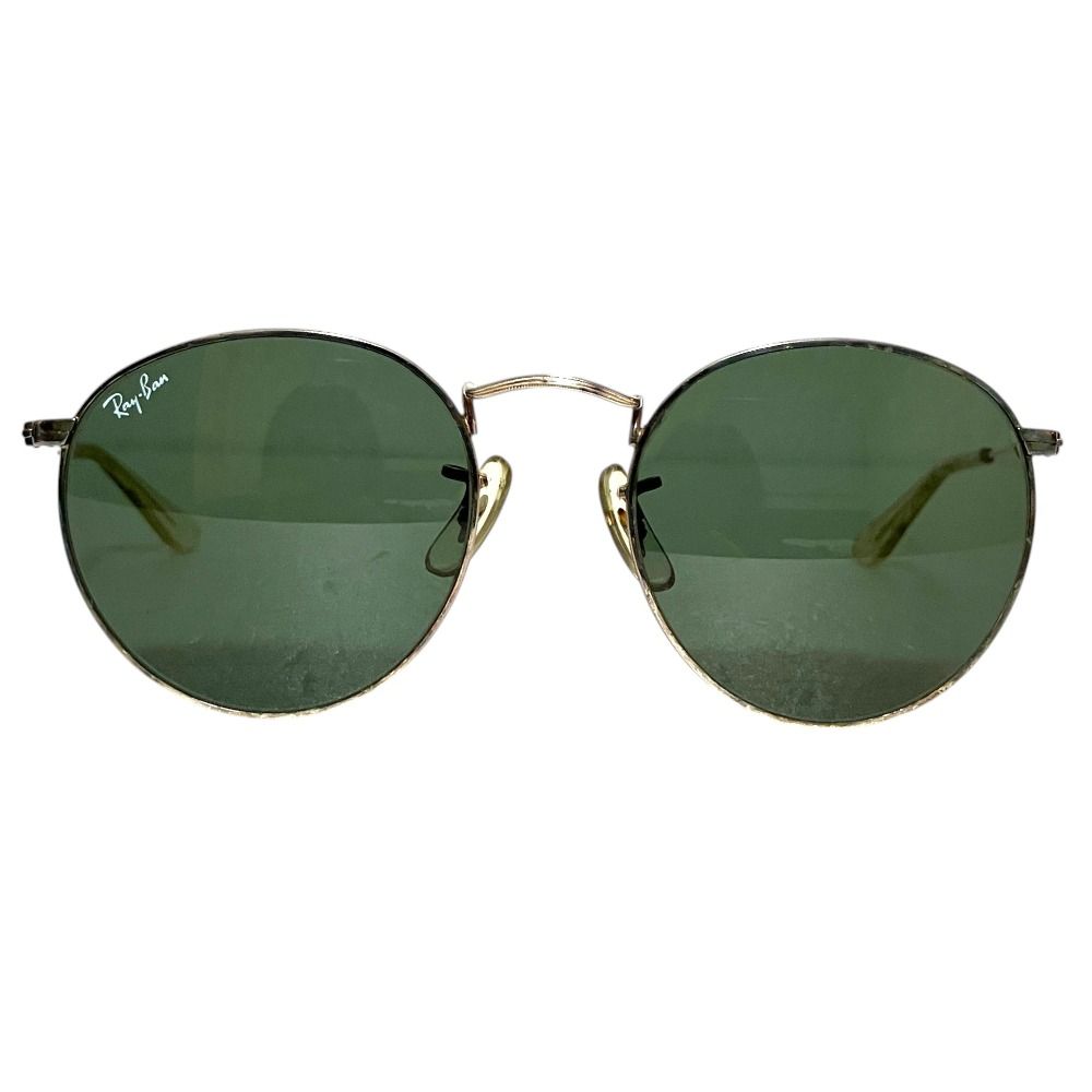 Ray-ban レイバン B&L ボシュロム 度なし ラウンドメタル サングラス シルバーカラーフレーム メンズ 古着 中古 USED