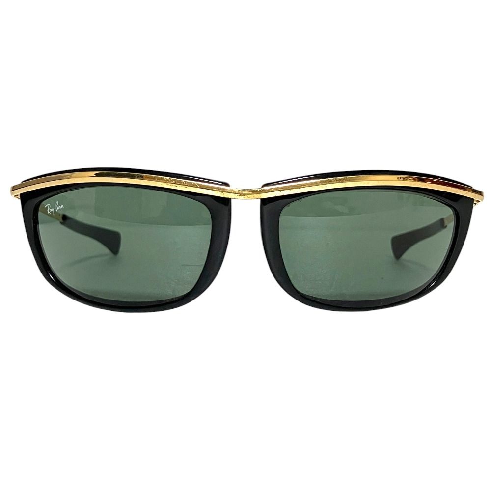 Ray-ban レイバン B&L ボシュロム 度なし オリンピアン サングラス ブラック×ゴールドカラーフレーム メンズ 古着 中古 USED