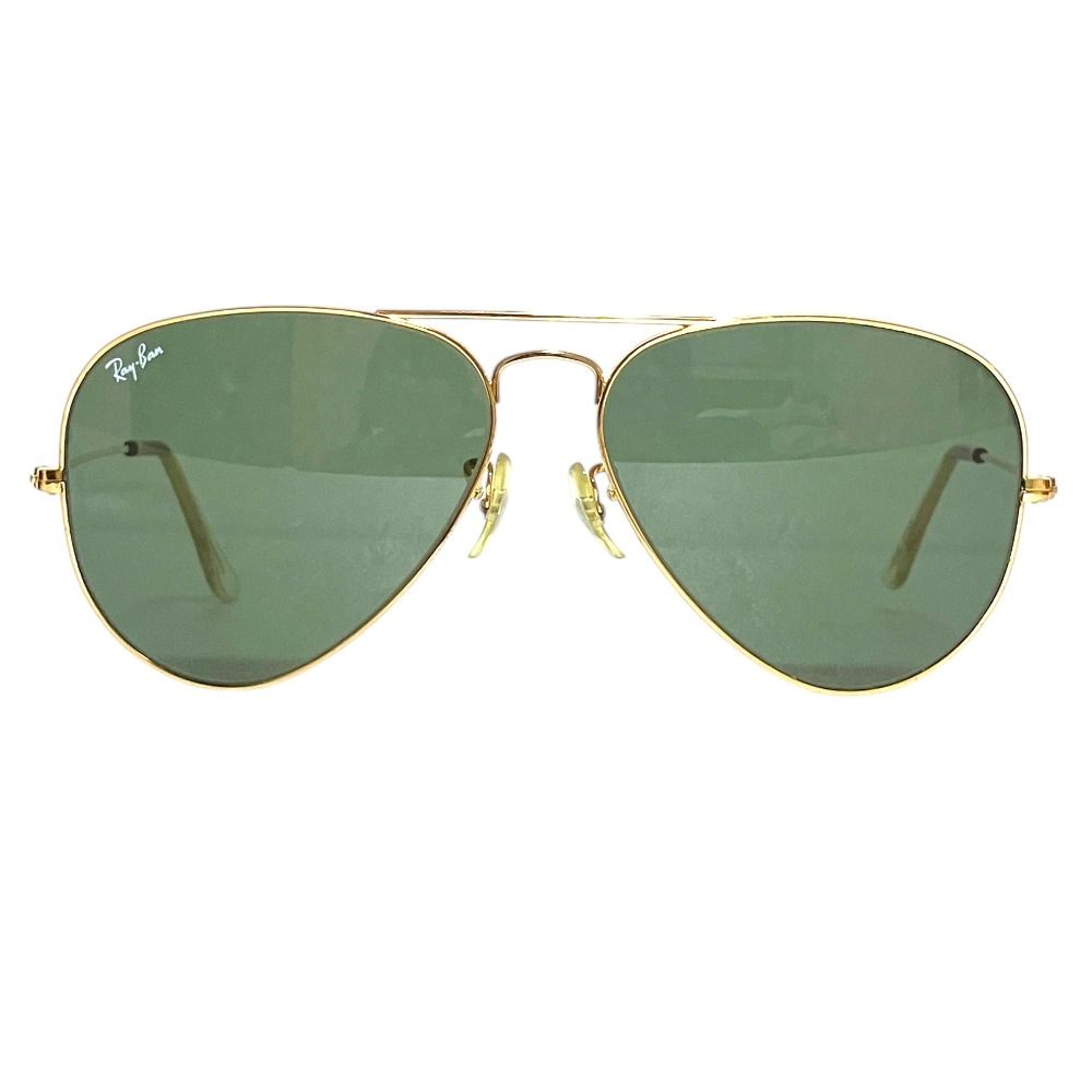 美品 Ray-ban レイバン ヴィンテージ B&L ボシュロム アビエーター ティアドロップ サングラス 58□14 ゴールドカラーフレーム メンズ 古着 中古 USED