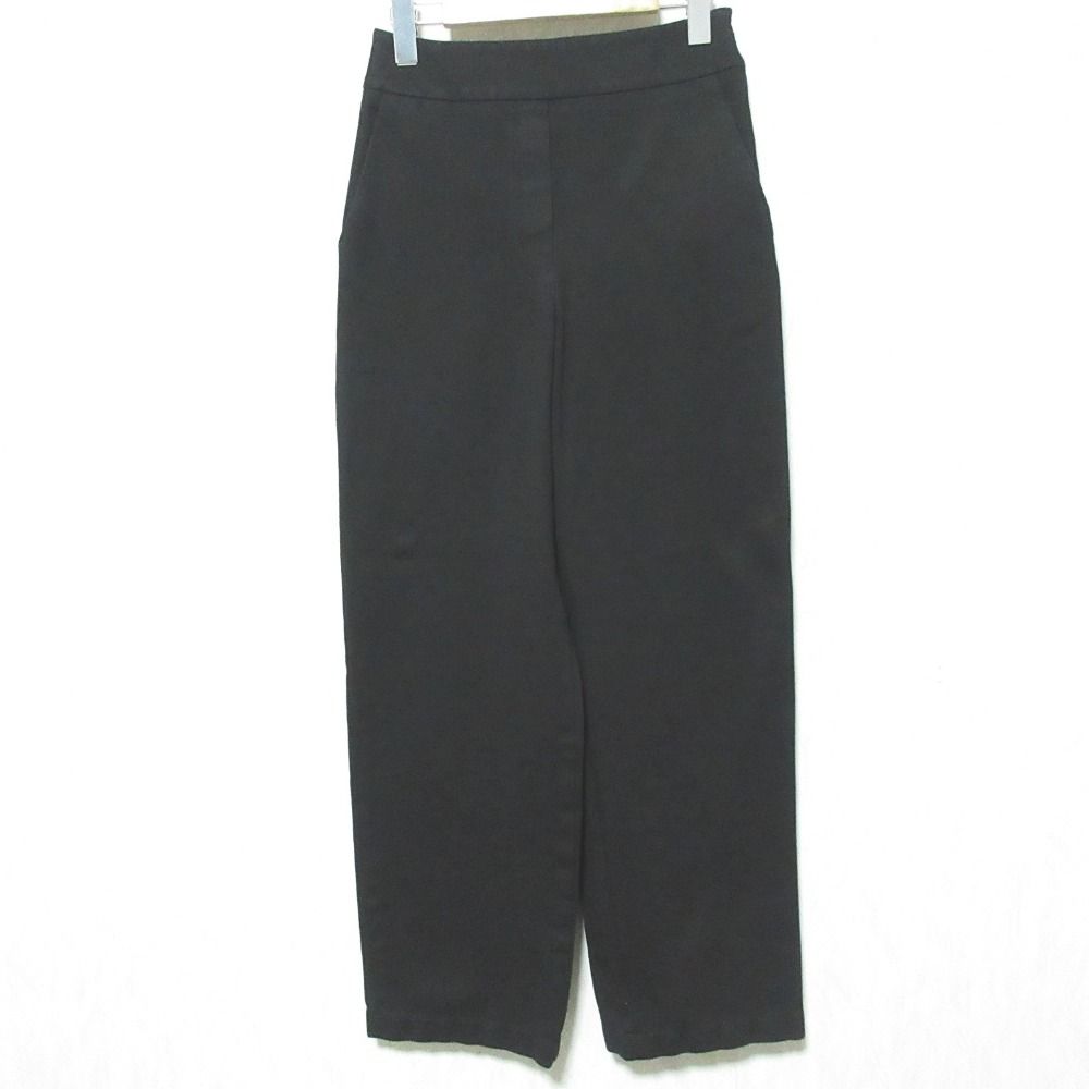 良品 Theory セオリー VIS PONTE HW WIDE PANT F ハイウエスト ワイドパンツ 01-2106012 サイズ2 ブラック レディース 古着 中古 USED