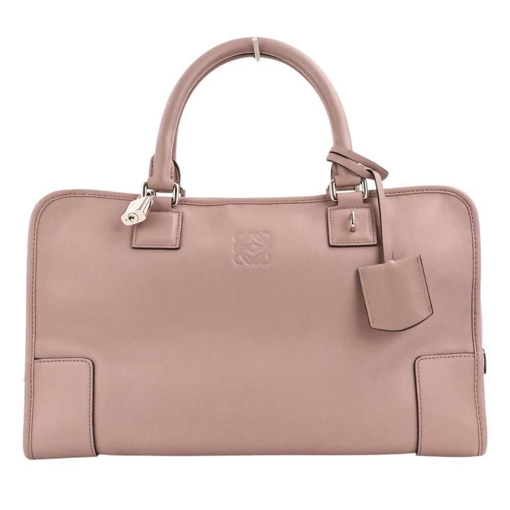 美品 LOEWE ロエベ アマソナ 36 レザー ハンドバッグ 352.79.A22 ピンク レディース 古着 中古 USED