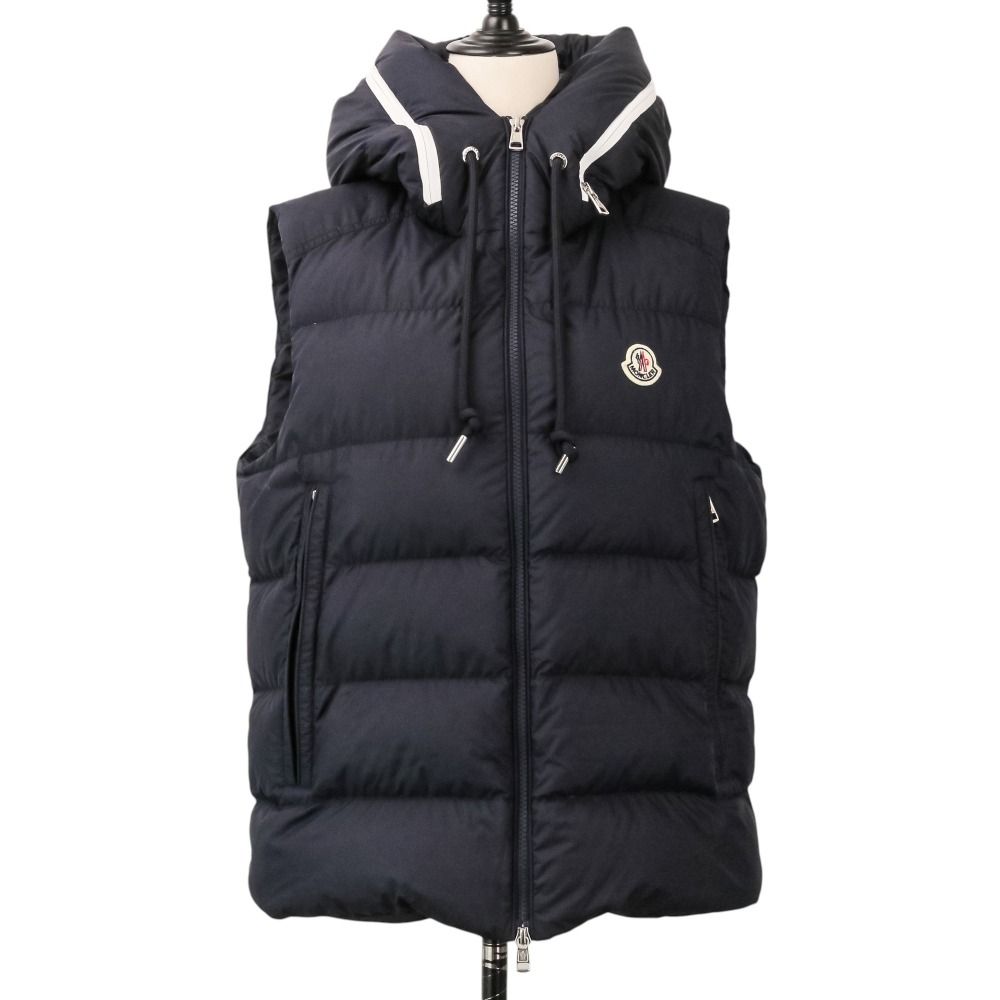 良品 24AW MONCLER モンクレール CARDAMINE GILET フーデッドダウンベスト 2 ブラック レディース 古着 中古 USED