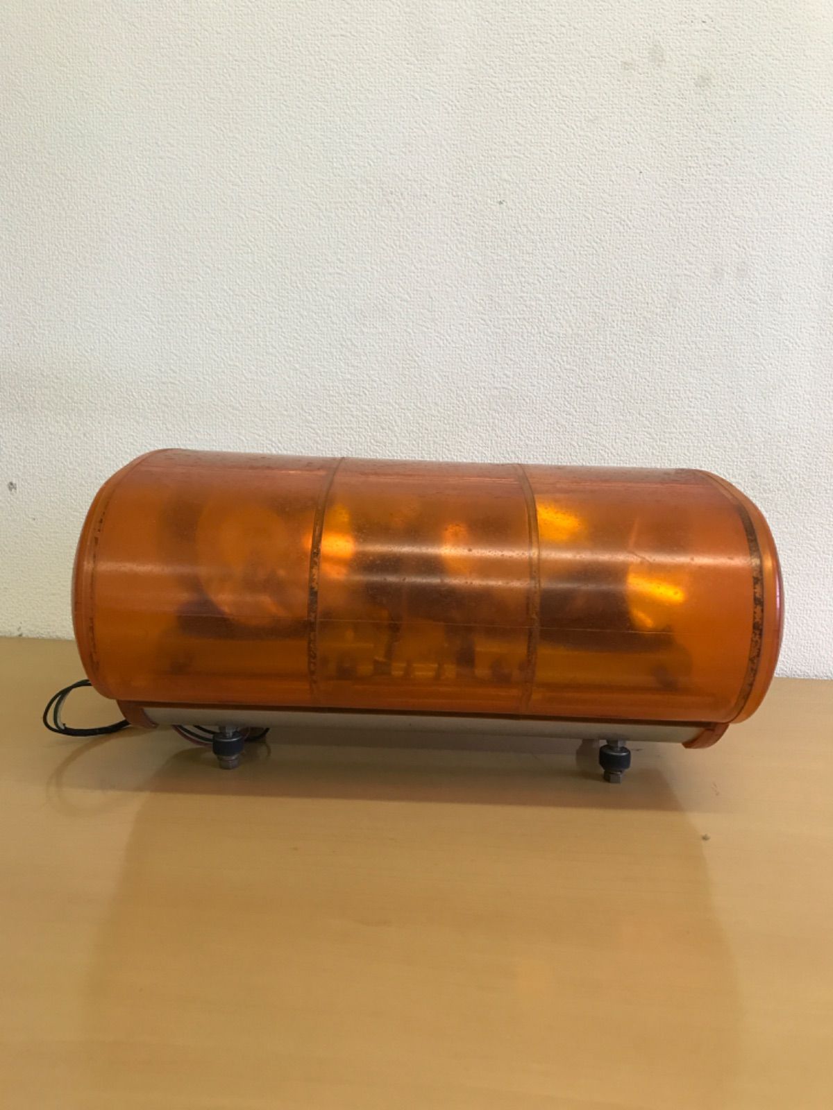 散光式警光燈　パトライト　黄色回転灯　60w×2　JPS-43CYD6M　中古