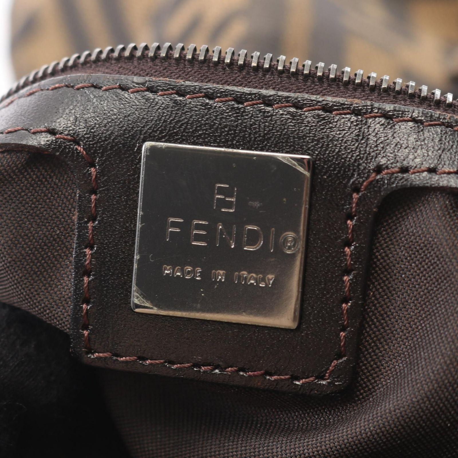 フェンディ FENDI ショルダーバッグ マンマバケット ズッカ ブラウン 
