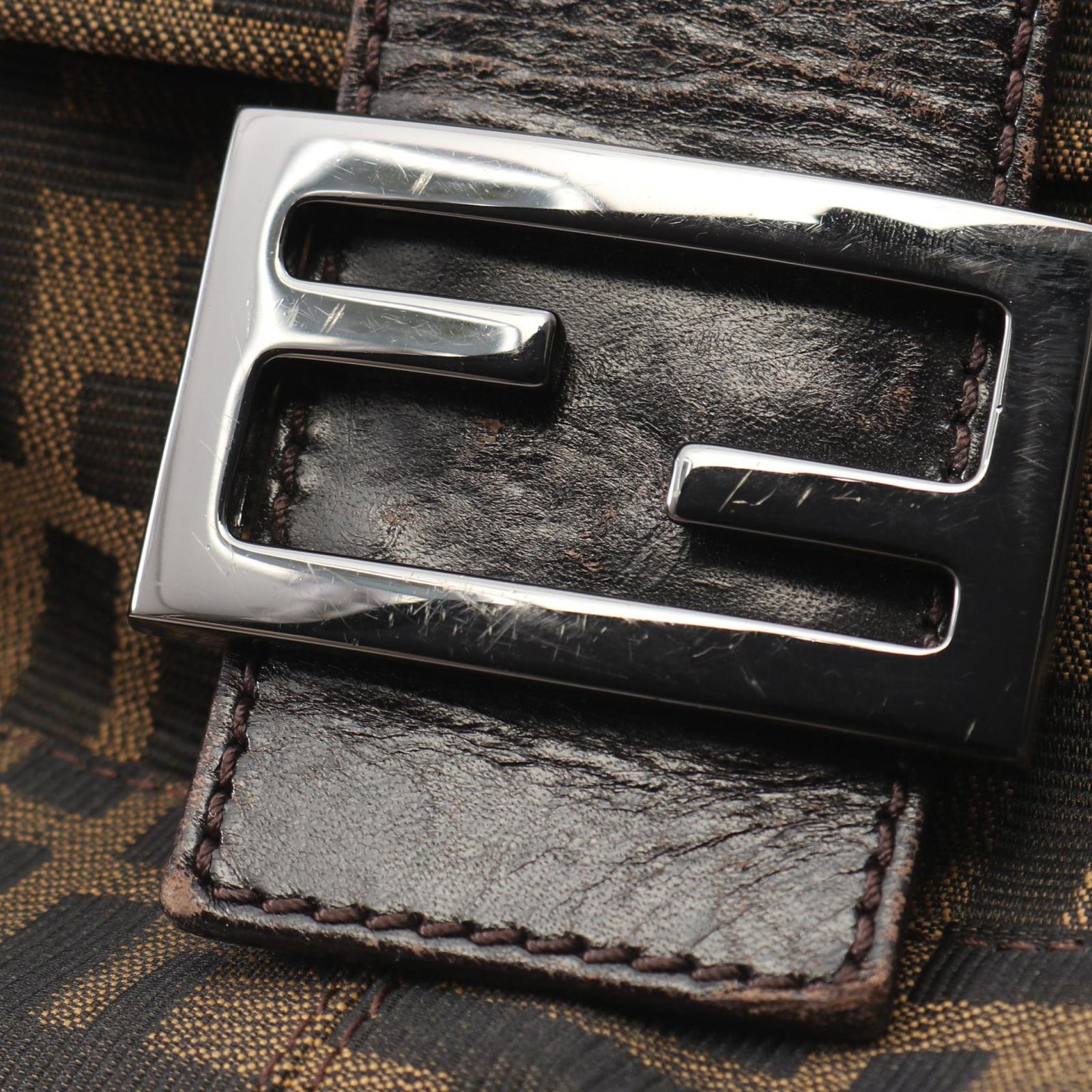 フェンディ FENDI ショルダーバッグ マンマバケット ズッカ ブラウン 