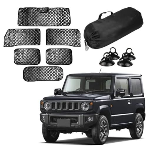 Temiry 新型ジムニー用 サンシェード セット JB64W JB74W 専用 サンシェード フロント 遮光 紫外線 UVカット 夏用 車中泊グッズ アウトドア 日除け 取付簡単 収納袋付き (6枚入り)ts dacdd6d0