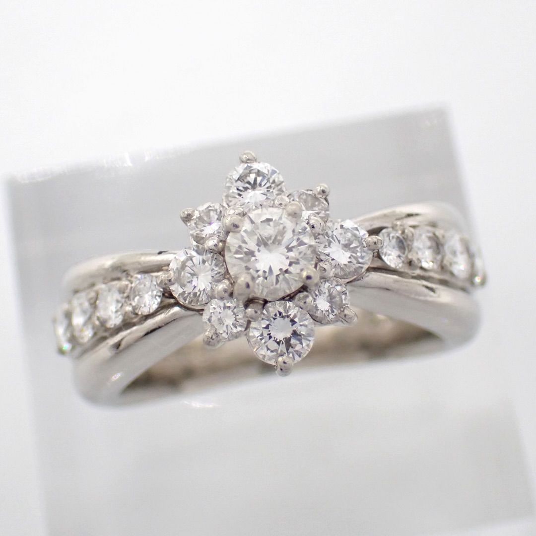 新品仕上げ済 星の砂 0.93ct ダイヤ 10号 リング Pt900 4975