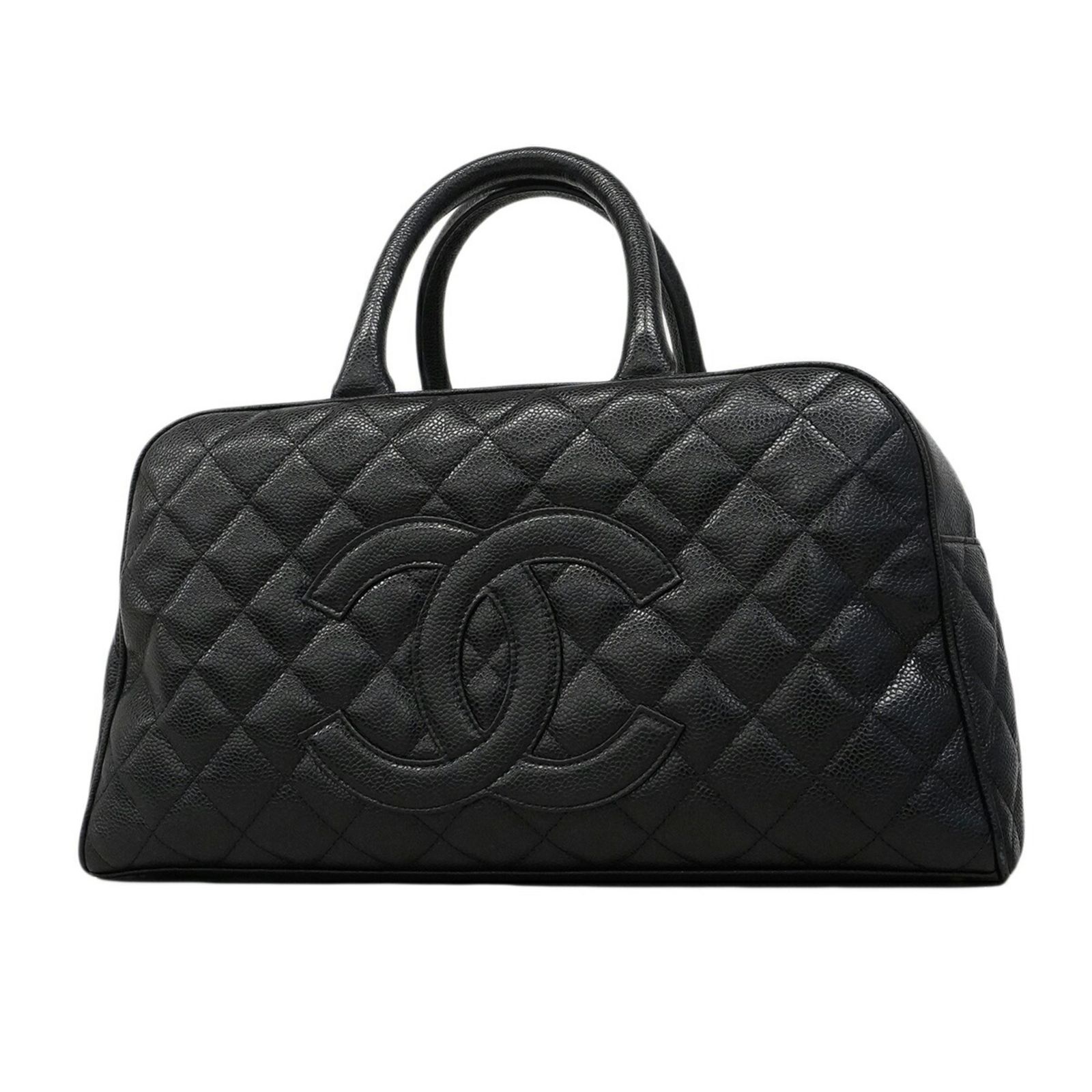 シャネル(Chanel) シャネル ハンドバッグ マトラッセ キャビアスキン ブラック レディース