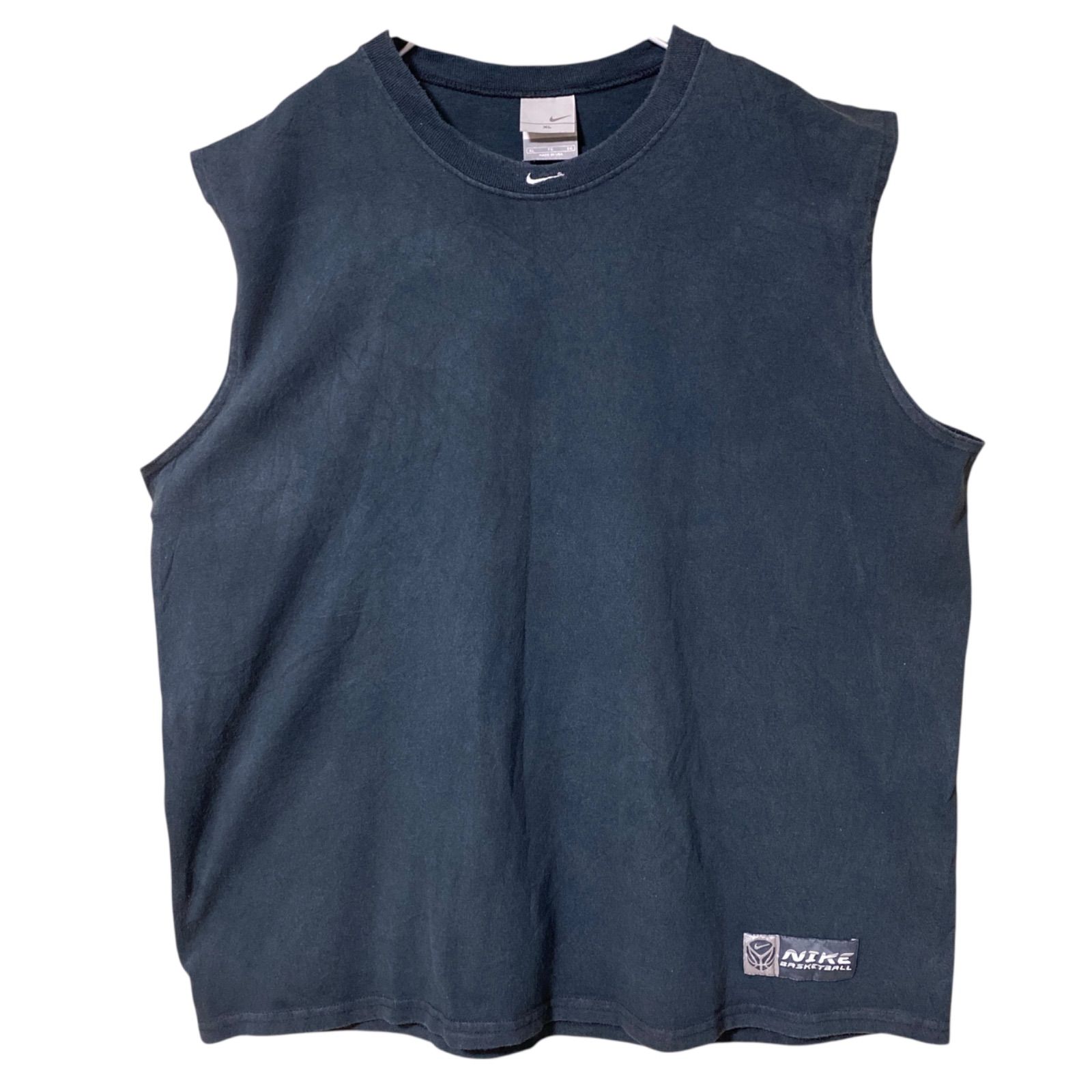 CHM NIKE Basketball タンクトップ USA製 ブラック XL ノースリーブ スウッシュ ロゴ バスケットボール メンズ レディース ユニセックス 古着