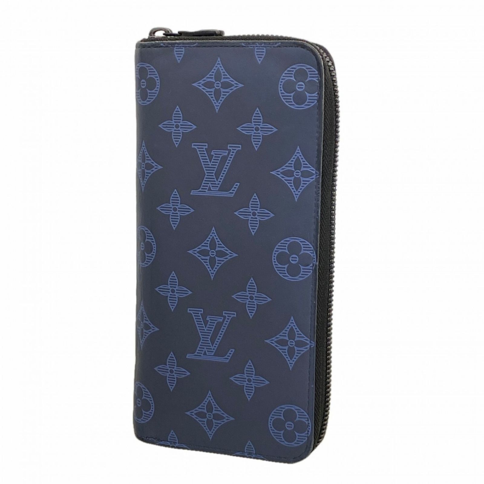 ルイ・ヴィトン(Louis Vuitton) ルイ・ヴィトン 長財布 モノグラム・シャドウ ジッピーウォレットヴェルティカル M80423 ネイビーメンズ