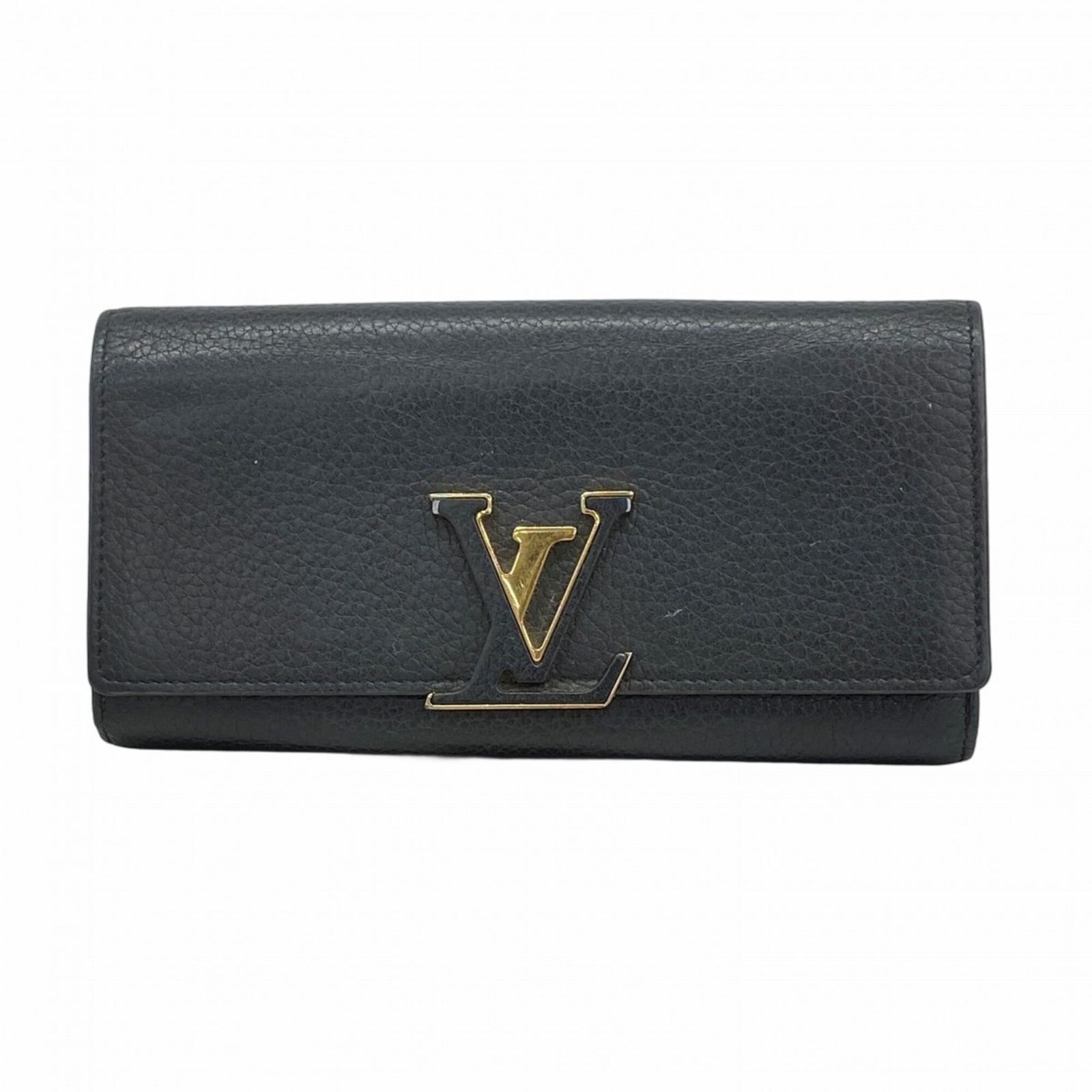 ルイ・ヴィトン(Louis Vuitton) ルイ・ヴィトン 長財布 トリヨン ポルトフォイユカプシーヌ M61248 ノワールメンズ レディース