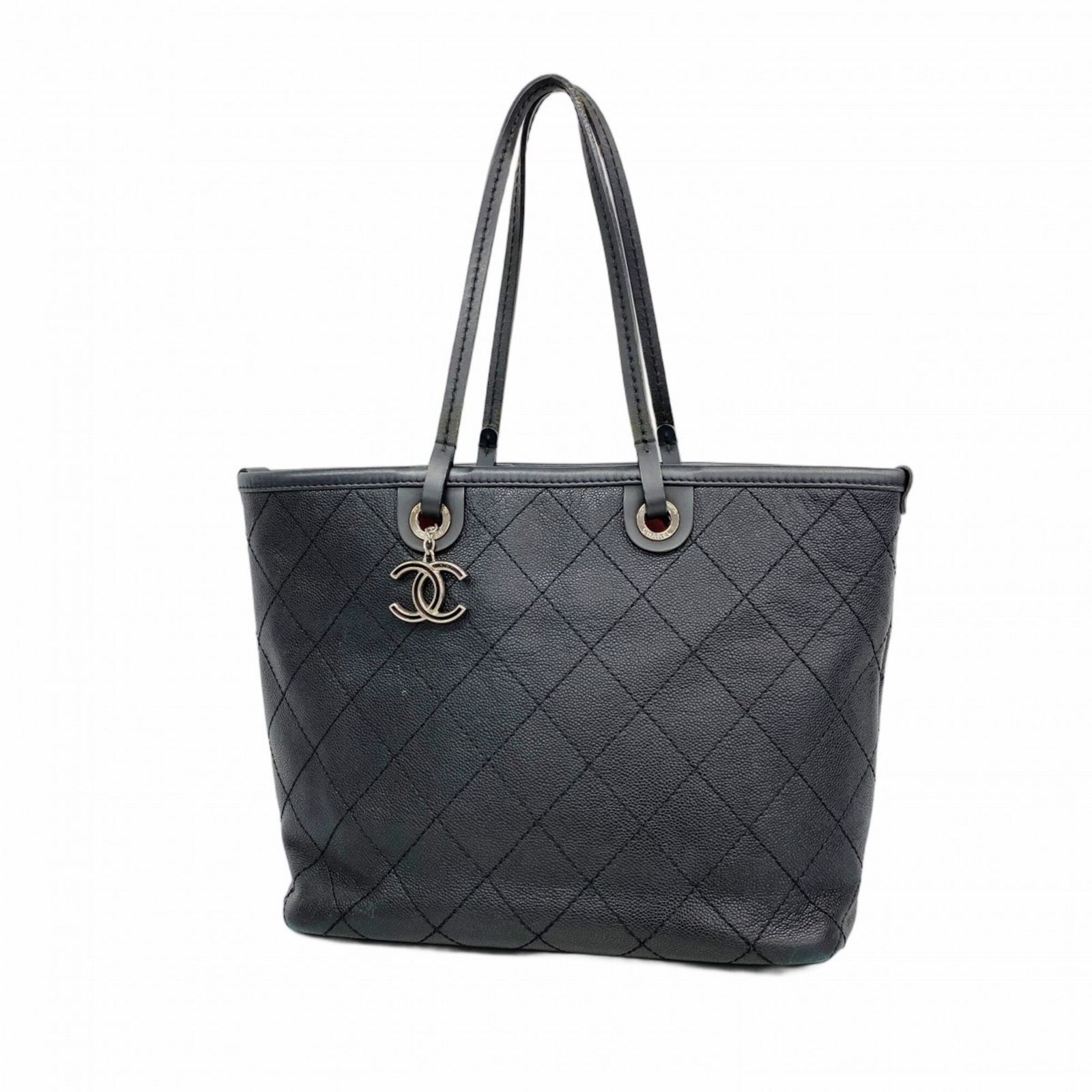 シャネル(Chanel) シャネル トートバッグ キャビアスキン ブラック レディース