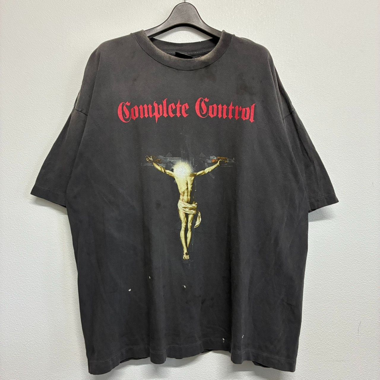 SAINT Mxxxxxx Complete Control セントマイケル 河村康輔 コラボ 黒 ブラック グレー 半袖 Tシャツ トップス メンズ レディース XXLサイズ 美品 10